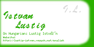 istvan lustig business card